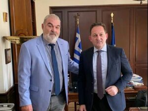 Read more about the article Συνάντηση Λεβεντάκη με τον υπουργό εσωτερικών Στέλιο Πέτσα