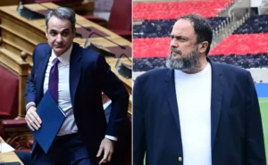 Read more about the article Ο Μητσοτάκης χτυπάει τον Ολυμπιακό για να “στριμώξει” τον Μαρινάκη